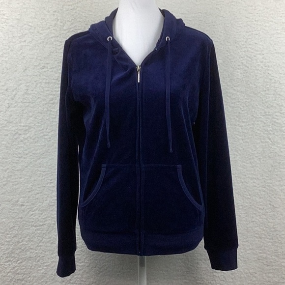 NY&C Women’s Size Small Velvety Hooded Zip Up. - Picture 1 of 10